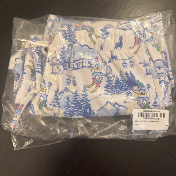 Roller Rabbit NEW w/Tags Ski Toile Simon Pajama Pants Size Extra Small⛷️ - Picture 7 of 11